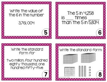 Place Value Scoot Game Task Cards Nbt Nbt By Joanne Miller