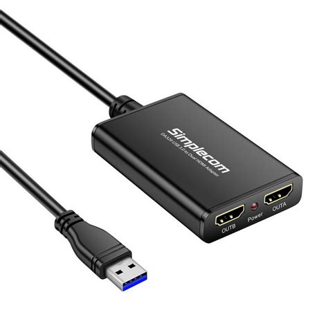 Simplecom DA329 USB 3 0 To Dual HDMI Display Adapter For 2 Extended Screens