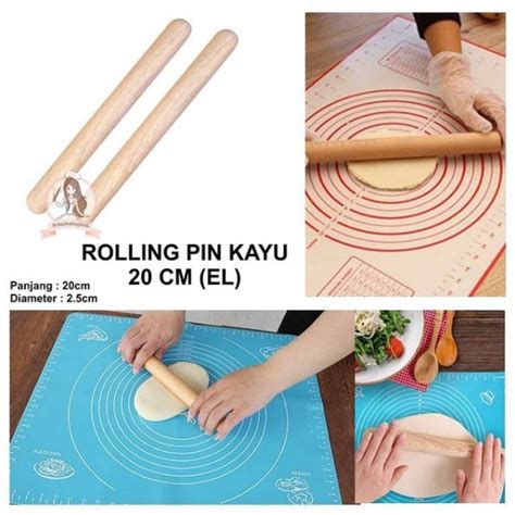 Jual ROLLING PIN KAYU 20 CM EL Shopee Indonesia