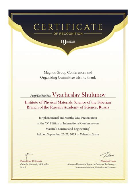 PDF CERTIFICATE OF RECOGNITION Magnus Group Conferences And