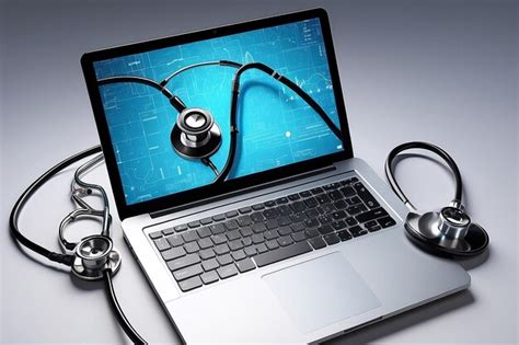 Premium Photo Stethoscope And Laptop Computer Medical Technology