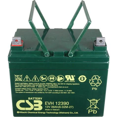 CSB Battery EVH12390 12v 39 AH Sealed Deep Cycle Battery