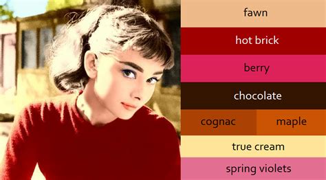 Audrey Hepburn Colour Palette By Me Audrey Hepburn Breakfast At