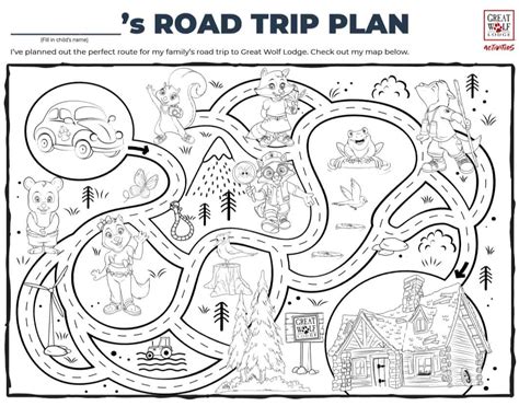 Road Trip Coloring Pages