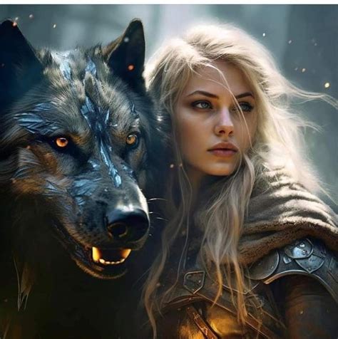 Pin By Aichabh On Fantasy Animals Art Color ️ Wolves And Women