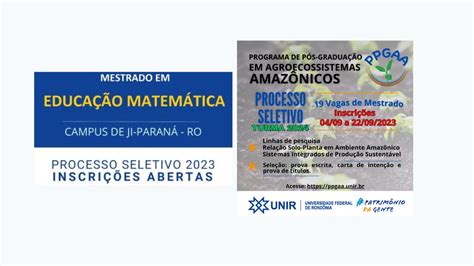 Unir Abre Inscri Es Para Cursos Gratuitos De Mestrados Vagas Em Ro