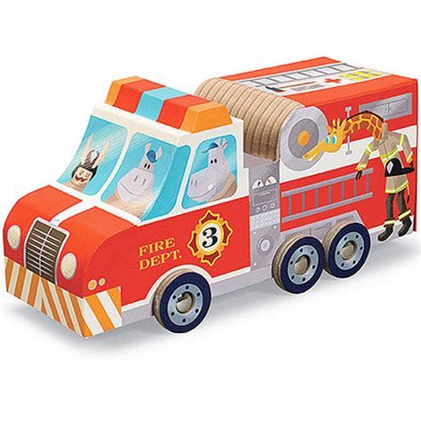 Fire Truck Puzzle Play Set Pc Fat Brain Toys