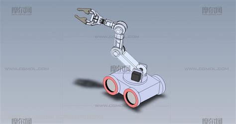 工业机械手夹具小车solidworks设计图纸机械工具模型下载 摩尔网cgmol