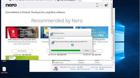 Uninstall Nero Burning Rom 2017 On Windows 10 Youtube