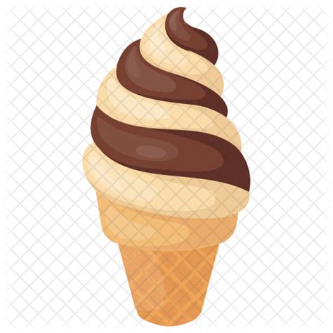 Swirl Ice Cream Cone Icon Download In Flat Style