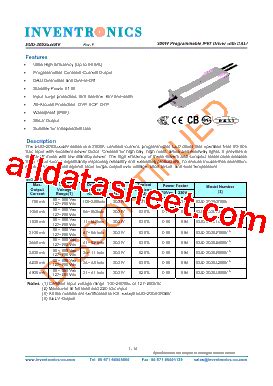 EUD 200S105BV Datasheet PDF Inventronics Inc