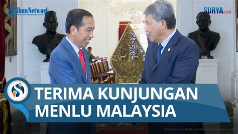 Presiden Jokowi Terima Kunjungan Menlu Malaysia Bahas Perbatasan Dan