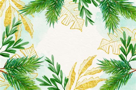 Free Vector | Tropical leaves background