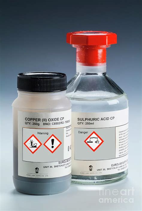 Copper Ii Oxide And Sulphuric Acid By Science Photo Library