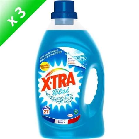 XTRA Lessives Liquides Total 1 890 L 27 Lavages Lot De 3