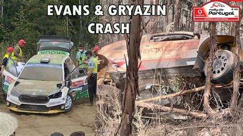 Rally De Portugal Elfyn Evans Crash Nikolay Gryazin Crash