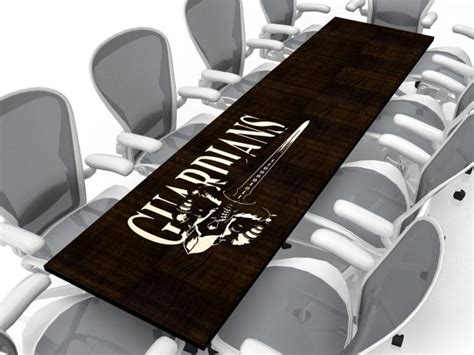 Modern Conference Table with Logo | Paul Downs Cabinetmakers