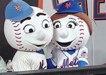 Mr Met And His Partner Waving GIFDB