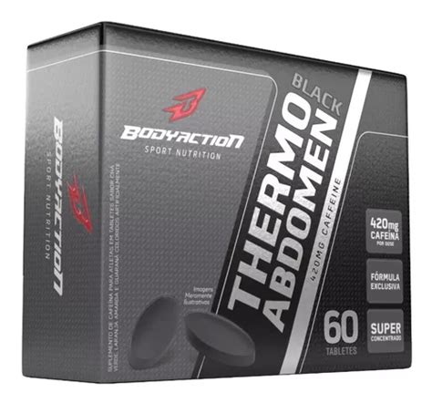 Thermo Abdomen Black 60 Comprimidos Termogênico Bodyaction Araki