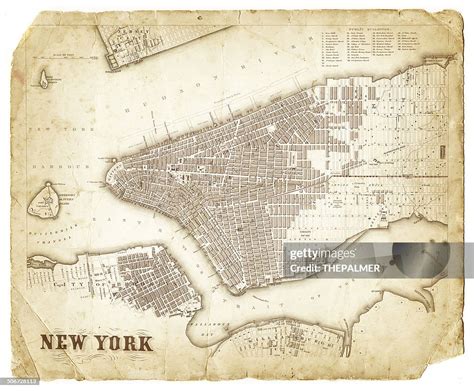 Map Of New York City 1840 High Res Vector Graphic Getty Images