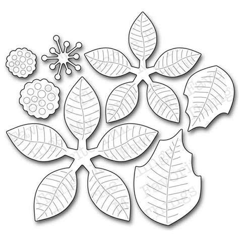 Poinsettia Craft Template | die namics die poinsettia item 014786 my ...