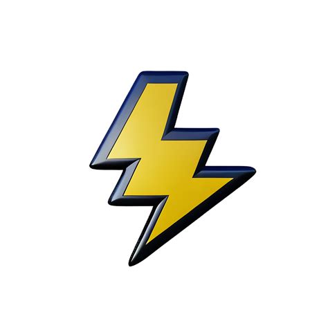 thunder 3d rendering icon illustration 28612008 PNG
