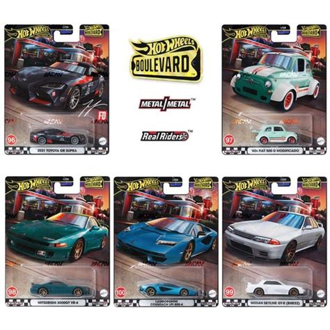 Hot Wheels Mistura De Rodas Quentes Premium Boul Toyota GR Supra Fiat D