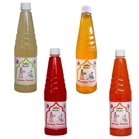 RISHI Premium Sharbat Pack Of 4 Flavors Lemon Pineapple Orange