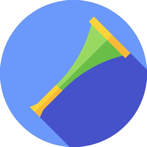 Vuvuzela Flat Circular Flat Icon