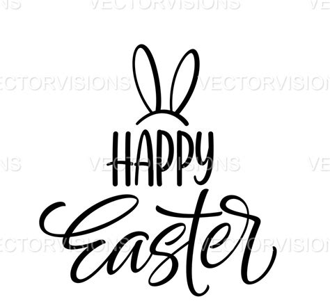 Happy Easter Sign Svghappy Easter Svgeaster Svgvector Cut File For