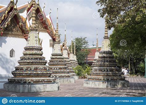 Beautiful Chedi In The Wat Pho Bangkok Editorial Stock Image Image