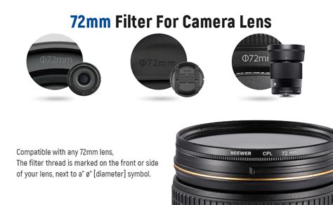 Amazon NEEWER 72mm ND CPL UV FLD Close Up Filter And Lens