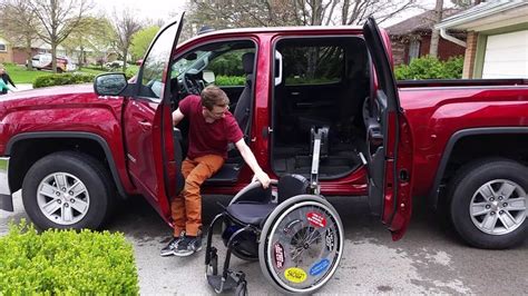 Getting Into wheelchair accessible truck Speedy Lift XL Board - YouTube ...