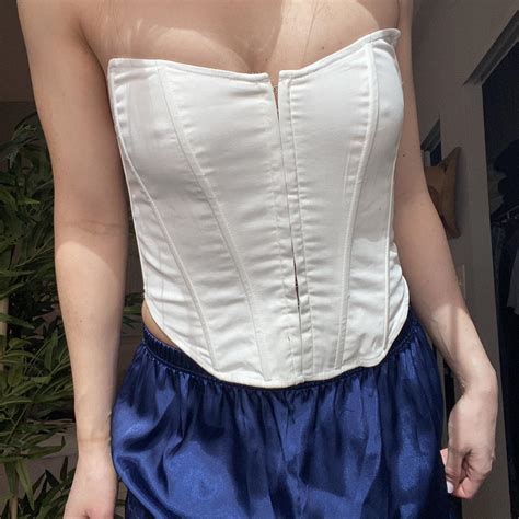 Glassons Womens White Corset Depop