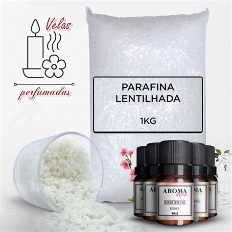 Kit Parafina Granulada Lentilhada Kg Ess Ncia Ml Para Velas