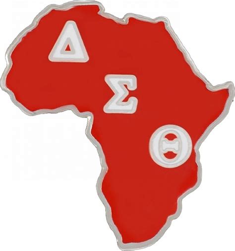 Delta Sigma Theta Africa Lapel Pin Silver 1 Product Details In