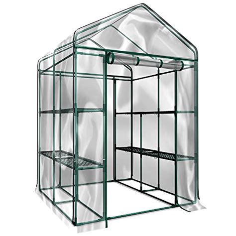 Green House Hc 4202 Walk In Greenhouse Indoor Outdoor With 12 Sturdy Shelves Grow Plants