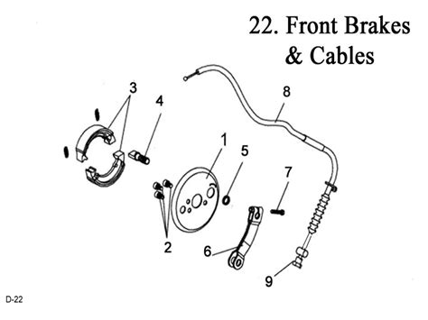 Front Brake Shoes Cables E-Ton(Eton) Sierra DXL-90 ATV Parts