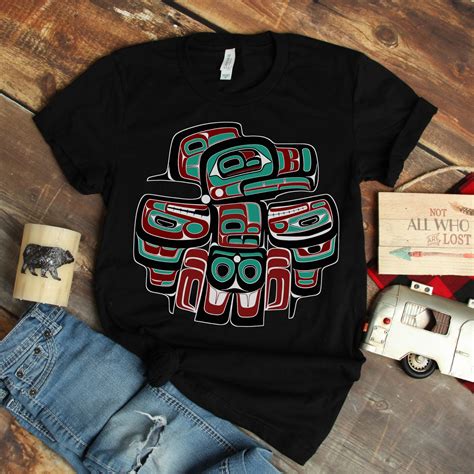 Alaska Native American Art Style Indian Pride Tlingit Shirt Eagle Raven ...