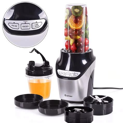 Goplus Electric Blender Fruit Mixer Grinder Fruit Vegetable Processor