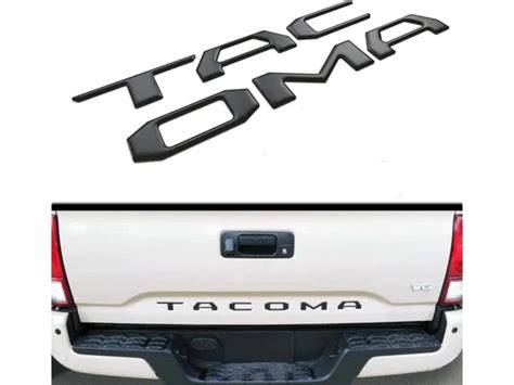 Tacoma Tailgate Letters 2016 2023 3D Raised Inserts