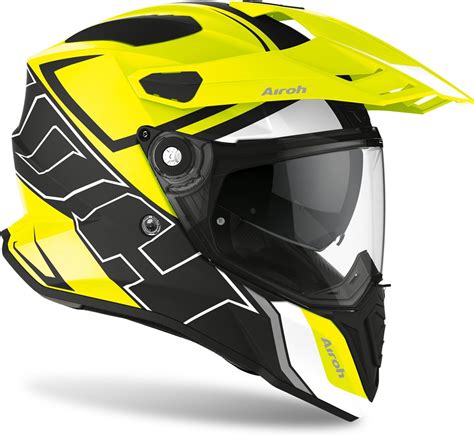 Casco Integrale In Fibra Airoh Commander Duo Giallo Sicstar Moto