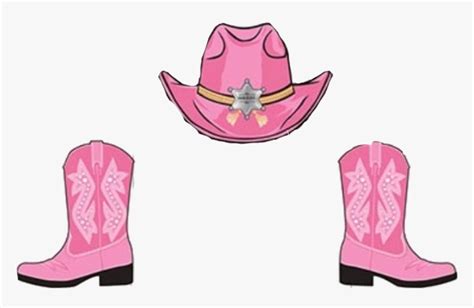 Transparent Cowboy Boots And Hat Png - Pink Cowgirl Boots Clipart, Png Download - kindpng