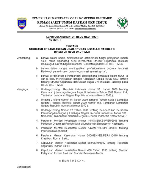 Sk Uraian Tugas Radiologi Pdf