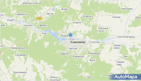 Mapa Krasnobród Krasnobród na mapie Targeo