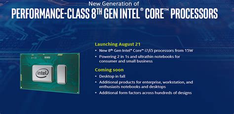 Intel Releases 8th Gen Core U Series Processors Cpu News