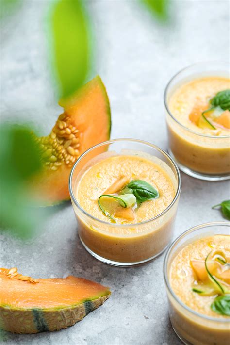 Soupe Froide Au Melon Concombre Et Basilic Recette Cuisine