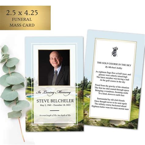 Funeral Mass Cards Printed For A Memorial Commemorative Keepsake