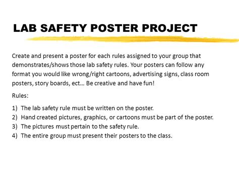 Lab Safety Poster Project