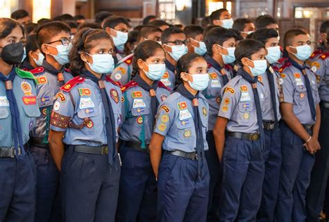Handing Over National Flag To Sri Lanka Contingent To World Scout